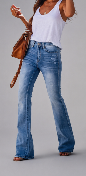 Low-Rise Bootcut Jeans