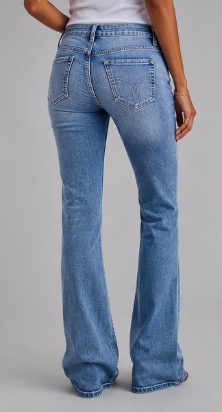 Low-Rise Bootcut Jeans