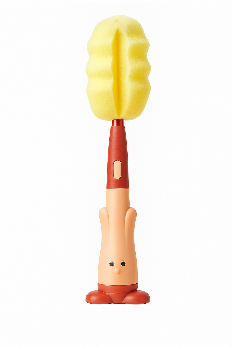 Sponge Brush for Baby Bottles – Playful Rabbit Handle