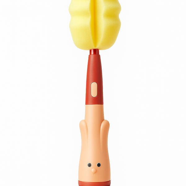 Sponge Brush for Baby Bottles – Playful Rabbit Handle