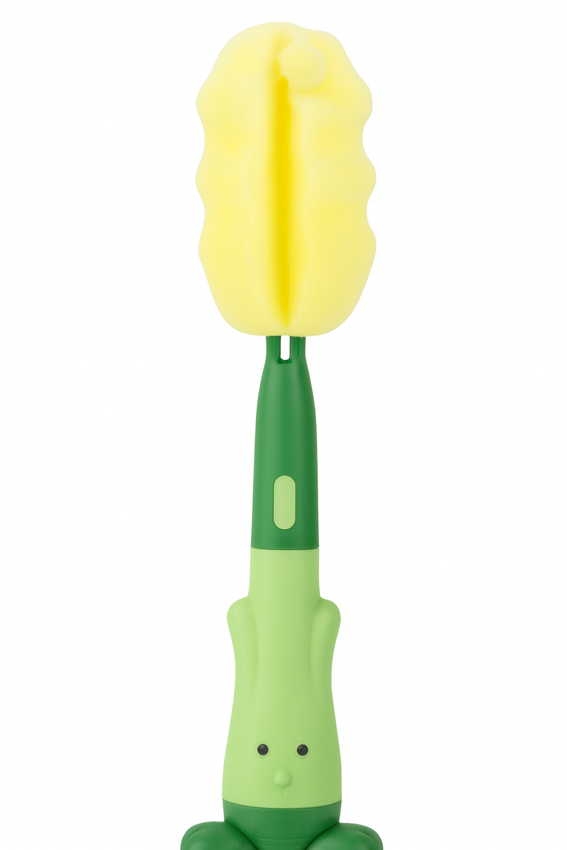 Sponge Brush for Baby Bottles – Playful Rabbit Handle