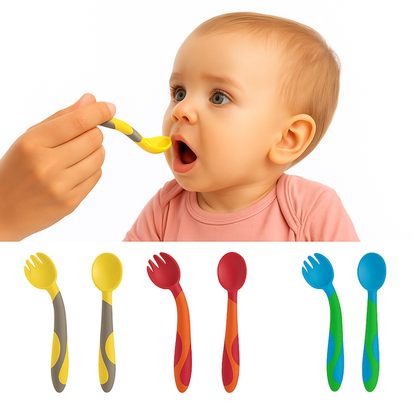 Baby Spoon &amp; Fork Set – Ideal for Learning to Eat Meals