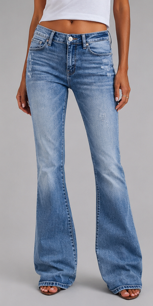 Low-Rise Bootcut Jeans
