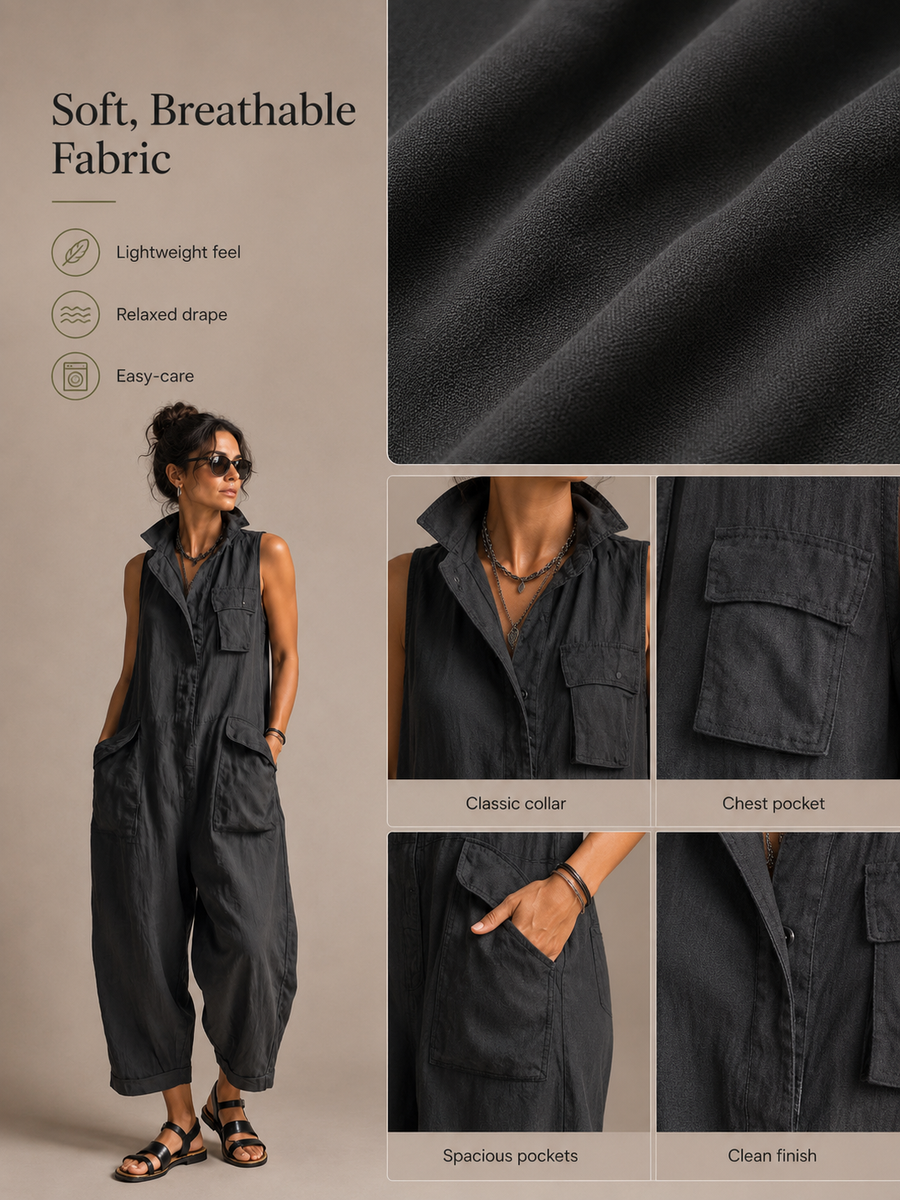 Naia - Sleeveless Wide-Fit Jumpsuit