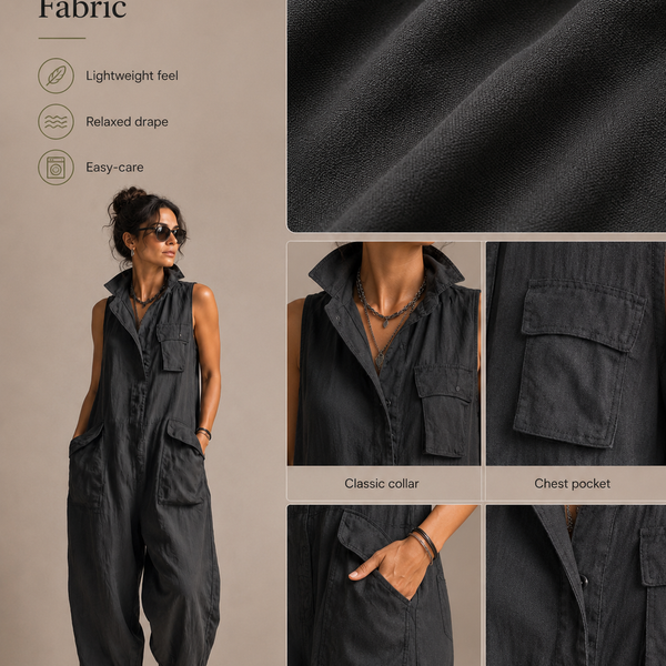 Naia - Sleeveless Wide-Fit Jumpsuit