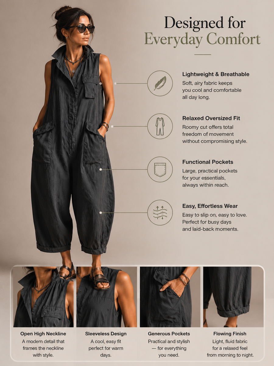 Naia - Sleeveless Wide-Fit Jumpsuit