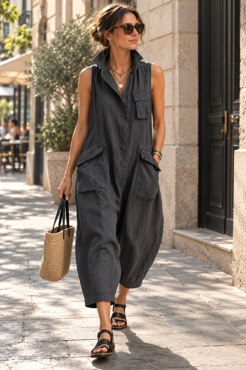 Naia - Sleeveless Wide-Fit Jumpsuit