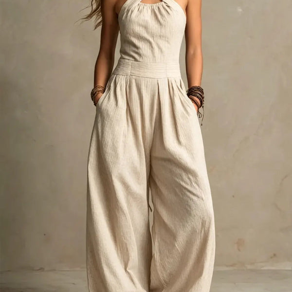 Valentina - Elegant Crossover Neckline Jumpsuit