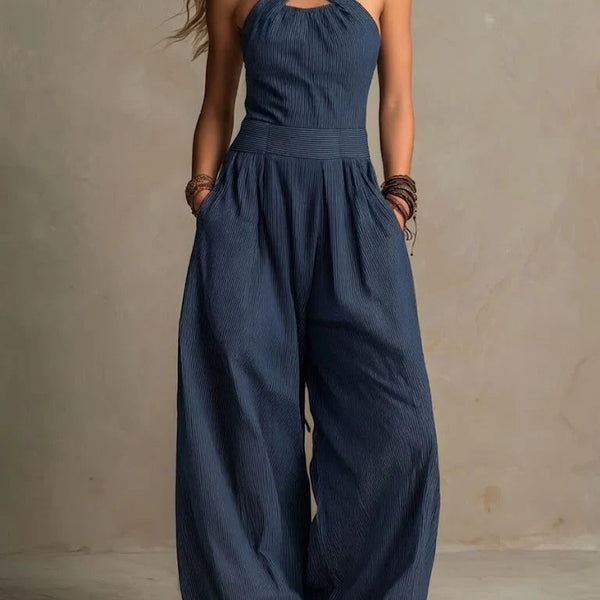 Valentina - Elegant Crossover Neckline Jumpsuit
