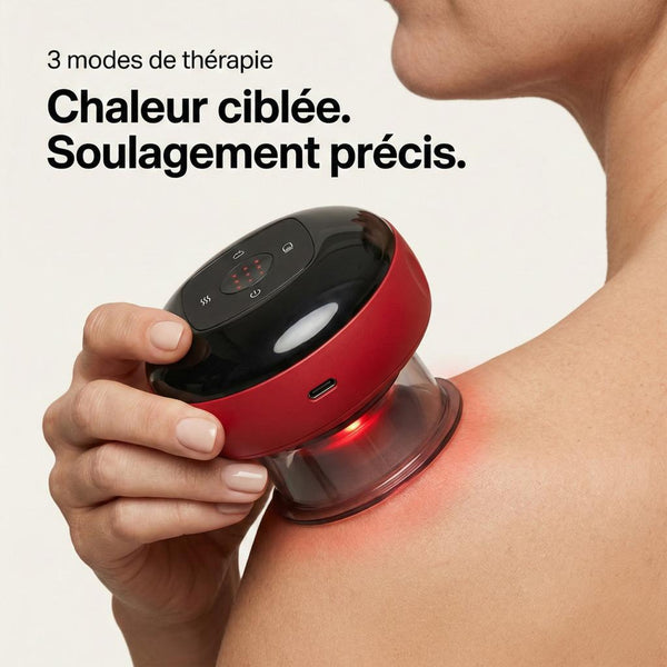 Masseur à Ventouse Chauffant – 3 niveaux d’intensité