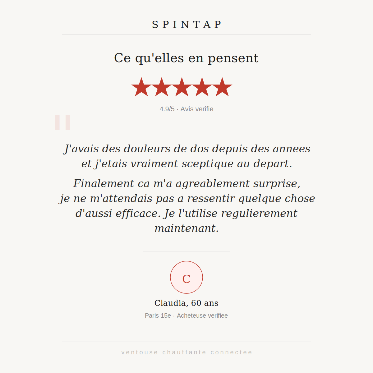 Masseur à Ventouse Chauffant – 3 niveaux d’intensité