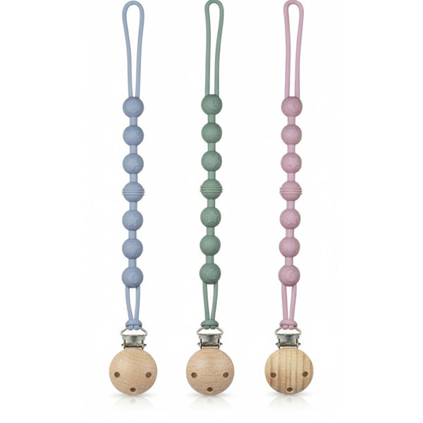 Silicone pacifier clip